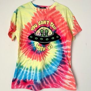 Tie-Dye “You Can’t Trip With Us” tee